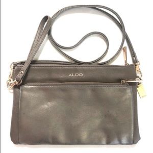 ALDO | Metallic Taupe Wristlet Clutch Crossbody